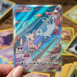 Shiny Mew & Mew Fusion Shine Holo Full Art Custom Pokemon Card Print - Image 1