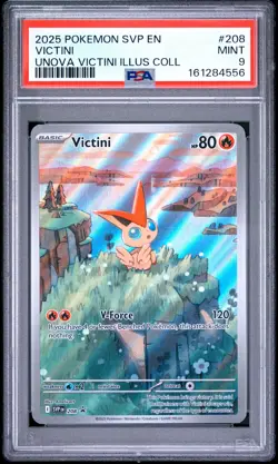 2025 Pokemon Black Star Promo #208 Victini Unova Victini Illus Coll PSA 9 - Image 1