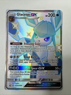Pokemon - Glaceon GX SV55/SV94 Hidden Fates: (Shiny Vault) Holo NM/M - Image 1