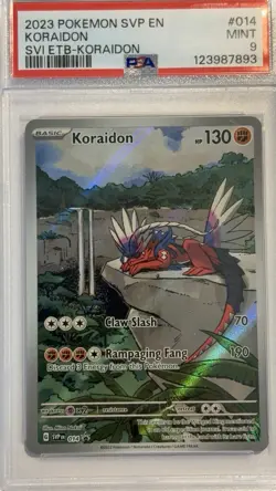 2023 POKEMON SVP EN-SV BLACK STAR PROMO #014 KORAIDON PSA 9 - Image 1