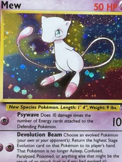 Mew *💫holding swirl* (Black Star Promo) *Holo* WoTC Pokemon TCG - Image 2