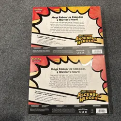 2 Boxes Pokemon Ascended Heroes Mega Ex. Mega Emboar - Image 2