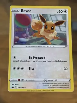 Eevee SWSH212 Cosmos Promo Holo Pokemon TCG MP - Image 1