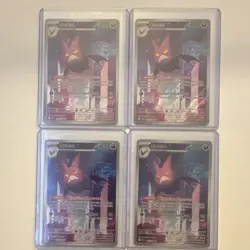 Pokemon TCG Crobat V 182/198 Chilling Reign Full Art Holo 4-Card Lot 2021 EN - Image 1