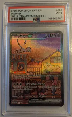 2023 Pokemon English Ultra Premium Collection MEW ex SVP 053 Black Star PSA 9 - Image 1