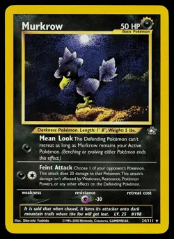 Pokemon Card - Murkrow Neo Genesis 24/111 Rare - Image 1