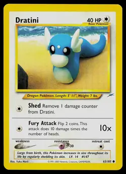 Pokemon Card - Dratini Neo Destiny 63/105 Common - Image 1