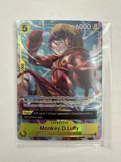 ENG One Piece CCG – Monkey.D.Luffy (OP07-109) SR NM/M Pack Fresh - Image 1