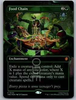 Food Chain (Borderless) 133 Holo Commander: TMNT Magic: The Gathering Foil NM - Image 1