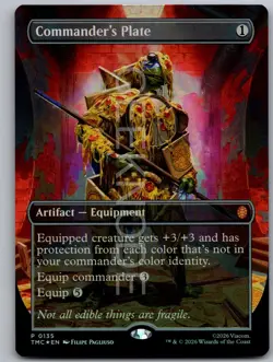 Commander's P.(Borderless) 135 Holo Commander: TMNT Magic: The Gathering Foil NM - Image 1