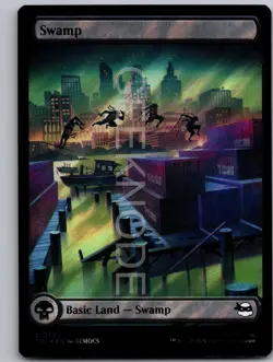 Swamp (0307) (Surge Foil) 0307 Holofoil TMNT Magic: The Gathering NM - Image 1