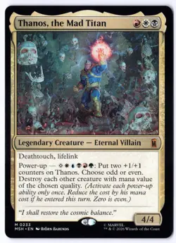 Thanos, the Mad Titan MSH 233 Magic: The Gathering Mythic NM - Image 1