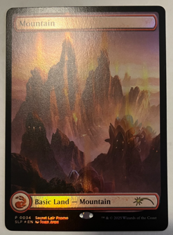 Magic MTG Mountain MagicCon Foil Borderless Lotus Secret Lair Promo SLP 0034 NM - Image 1
