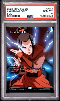 2025 MTG AVATAR: THE LAST AIRBENDER ETERNAL FOIL #0032 LIGHTNING BOLT PSA 10 - Image 1