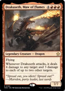 Drakuseth, Maw of Flames FDN 193 Rare Foundations Magic: The Gathering Near Mint - Image 1