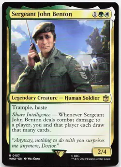 Sergeant John Benton 157 NM Universes Beyond: Doctor Who Magic: The Gathering - Image 1