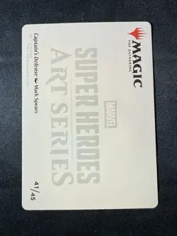 Magic: The Gathering Marvel Super Heroes Art Series Captain's Defense 41/45 EN - Image 3