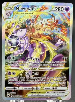 2023 Pokemon Crown Zenith MEWTWO VSTAR Secret Rare #GG44/GG70 - Image 1