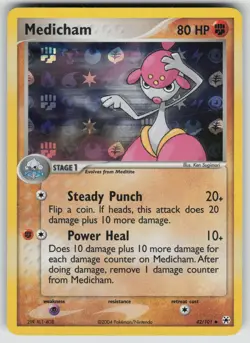 Medicham 42/101 Uncommon Hidden Legends Pokemon Reverse Holo Lightly Played - Image 1