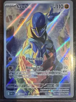 Pokemon TCG Sawk 130/086 Illustration Rare Sv: White Flare - Image 1