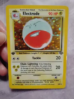 Electrode 2/64 LP 1st Edition Jungle Holo Rare Vintage Pokemon TCG Card 1999 - Image 1