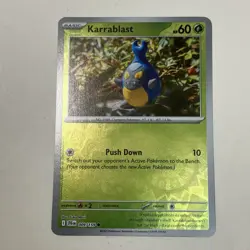 Karrablast 009/086 Reverse Holo Common Black Bolt Pokemon TCG NM - Image 1