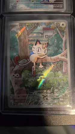 Pokemon TCG Meowth 106/094 Me02 Phantasmal Flames Illustration Rare Holo FA - Image 1