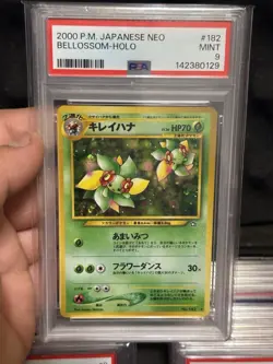 2000 POKEMON JAPANESE NEO #182 BELLOSSOM-HOLO PSA 9 - Image 1