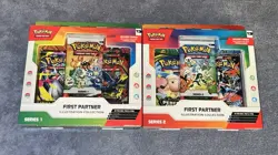 Sealed Lot Pokemon First Partner Illustration Collection Series 1 & 2 Brand New - Image 1