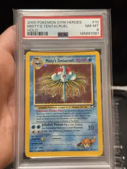 2000 Pokemon Gym Heroes #10 Misty's Tentacruel Holo PSA 8 - Image 1