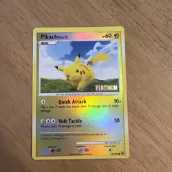 Pikachu 70/100 Reverse Holo Platinum Stamped Pokemon Cards LP - Image 1