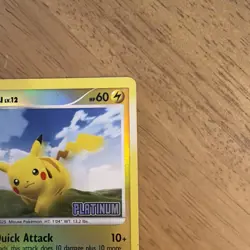 Pikachu 70/100 Reverse Holo Platinum Stamped Pokemon Cards LP - Image 3