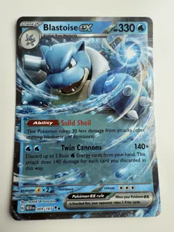 Blastoise ex 151 Ultra Rare Pokemon TCG 009/165 Scarlet & Violet - Image 1