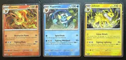 Flareon 167 Vaporeon 168 Jolteon 169 Cosmos Holo Black Star Promos Pokemon NM - Image 1