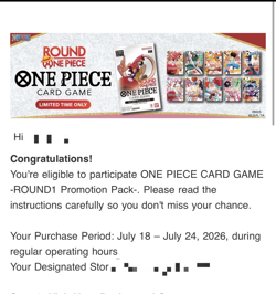 One Piece round 1 Promo Pack Pre Sale - Image 1