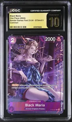 2024 One Piece Black Maria ST04-011 Bandai Games Fest CGC 10 - Image 1