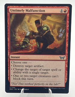 MTG Magic The Gathering Untimely Malfunction Card Regular Uncommon 0161 - Image 1
