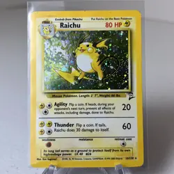 Raichu 16/130 Base Set 2 Holo Rare Pokemon TCG Vintage WOTC - Image 1