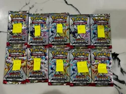 Pokemon TCG 10x HEAVY Prismatic Evolutions Booster Packs GOD packU - Image 1