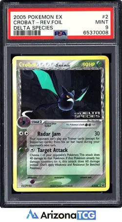 Pokemon 2005 Crobat 2/113 Reverse Foil Delta Species PSA 9 - Image 1