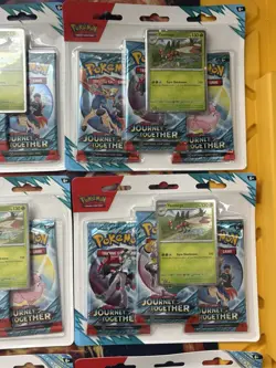 6 Total Pokemon 3 Pack Blisters Lot Bundle Collection With 2 STELLAR + 4 Journey - Image 4