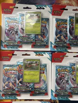 6 Total Pokemon 3 Pack Blisters Lot Bundle Collection With 2 STELLAR + 4 Journey - Image 5