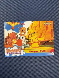 Pikachu’s Vacation Everyone Pull #52 Topps Pokemon Card Non Holo Glossy LP - Image 1