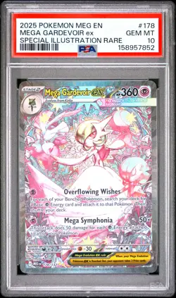 2025 POKEMON MEG EN-MEGA EVOLUTION #178 MEGA GARDEVOIR EX PSA 10 - Image 1