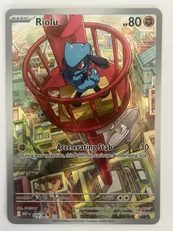 Riolu 010 MEP EN Mega Evolution Black Star Promo Pokemon TCG Full Art Card NM - Image 1