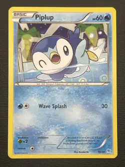 Piplup 16/30 XY Trainer Kit: Pikachu Libre & Suicune Pokemon LP/MP ( 36/162 ) - Image 1