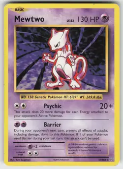Mewtwo Rare XY - Evolutions 51/108 Pokemon - Image 1