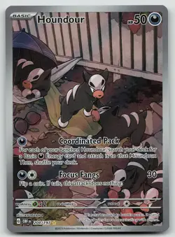 Pokemon Houndour 204/197 Obsidian Flames Illustration Rare Holo NM - Image 1