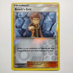 Pokemon Hidden Fates Brock's Grit Reverse Holo 53/68 MINT - Image 1
