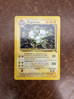 Wizards Pokemon TCG Magneton 26/62 Fossil Holo Rare Unlimited English 80 HP - Image 1